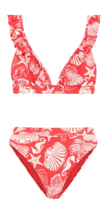 Bikini Shiwi Women BOBBY Red Hibiscus Beach Day