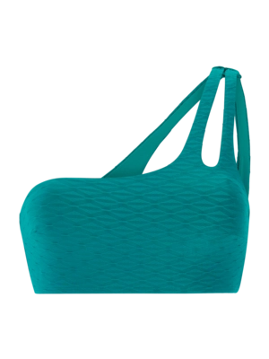 Bikinitop Protest Women MIXMarlea Peacock Green One Shoulder Bandeau Regular Fit
