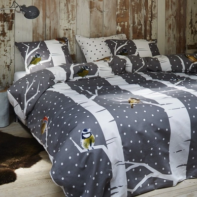 Dekbedovertrek Vanezza Birdie Grijs Flanel