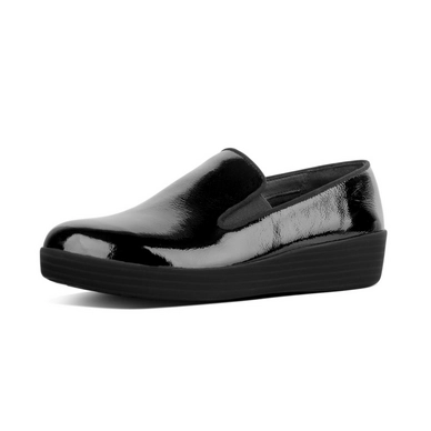 FitFlop Superskate Patent Leather Black