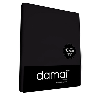 Drap-housse Surmatelas Tête Relevable Damai Black 15 cm (Satin)