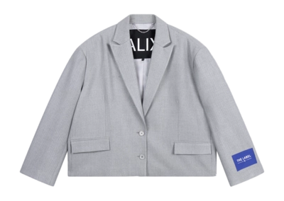 Blazer Alix The Label Women Coated Soft Grey Melange