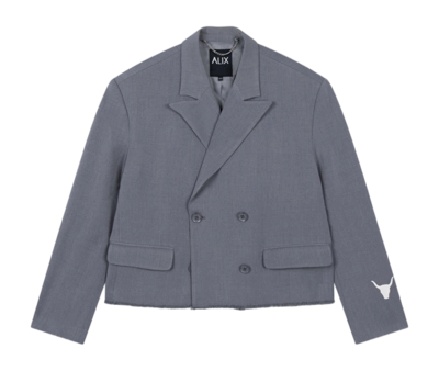 Blazer Alix The Label Women Double Breasted Soft Grey Melange