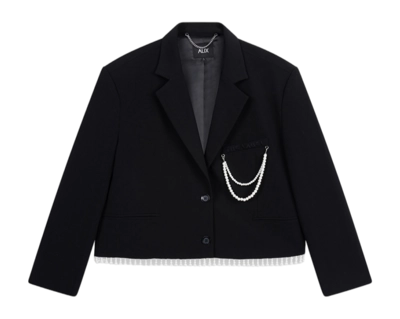 Blazer Alix The Label Women Pearl Detailed Black