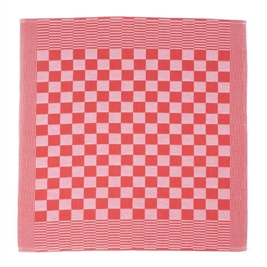 Theedoeken Vespo Blokdoek Rood (Set van 6)