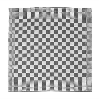 Theedoeken Vespo Blokdoek Zwart (Set van 6)