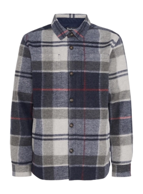 Blouse Barbour Men Chapter Tailored Check Overshirt Blue Granite