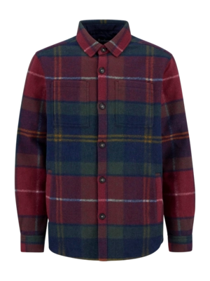 Blouse Barbour Men Chapter Tailored Check Overshirt Winterberry Tartan