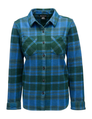 Blouse Black Diamond Women Project Heavy Flannel Deeps Woods/Midnight Blue Regular fit