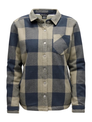 Blouse Black Diamond Women Project Lined Flannel Charcoal/Pine Smoke Relaxed Fit