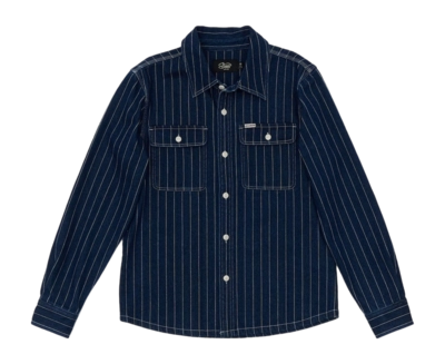 Blouse Deus Men Vacay Stripe Denim Shirt Indigo