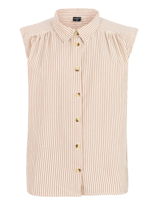 Blouse Protest Women PRTPeacy Sugar Brown Relaxed Fit