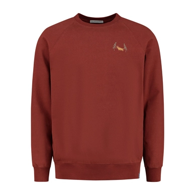 Trui Blue Loop Men Blue Fleece Bear Sweater Brown