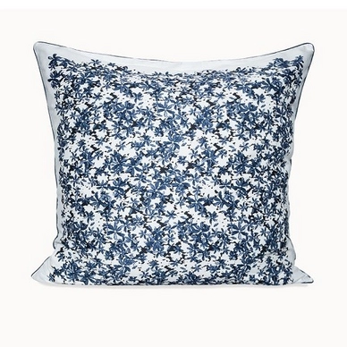 Zierkissen Marc O'Polo Blue Flowers Blau Baumwoll-Satin (40 x 80 cm)