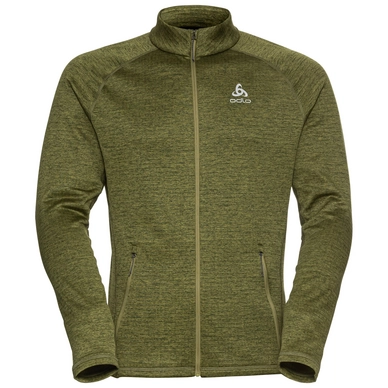 Longsleeve Odlo Men Mid Layer Full Zip Tencia Avocado Melange