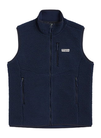 Bodywarmer Bergans Women Lunnan Pile Fleece Navy Blue Regular Fit