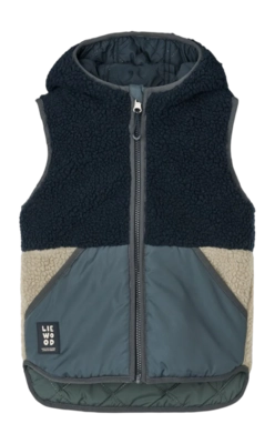 Bodywarmer Liewood Kids Diana Reversible Vest Whale Blue Multi Mix