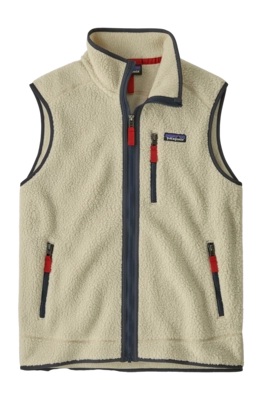 Bodywarmer Patagonia Men Retro Pile Vest Pelican w/Smolder Blue