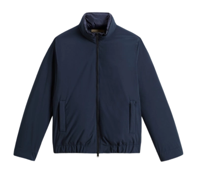 Bomberjack Woolrich Men Cloud Lewis Bomber Melton Blue