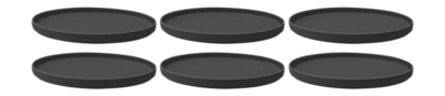 Servizio piatti Villeroy & Boch Iconic 24 cm, Set da 6, Porcellana, Nero