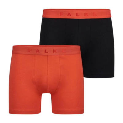 Boxershort Falke Men Daily Comfort Black Orange (2-Pack)