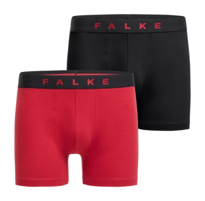 Boxershort Falke Men Daily Comfort Black Red (2-Pack)