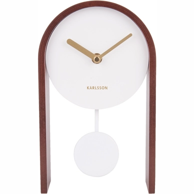 groot Hij gangpad Klok Karlsson Smart Pendulum Dark Wood 25 x 15 cm | Stijlvol in Huis