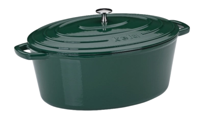 Braadpan Kela Calido Met Deksel Ovaal Rood 29 x 23 cm