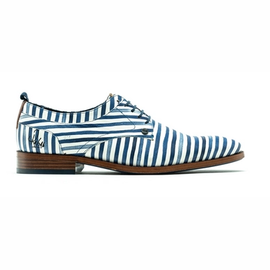 Rehab Men Brad Stripes Lizard White-Blue