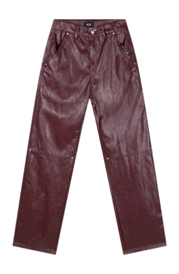 Broek Alix The Label Women Faux Leather Bordeaux