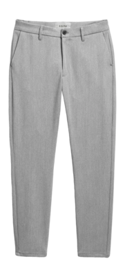 Broek Elvine Men Crimson Stretch Light Grey Melange