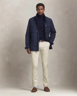 Broek Ralph Lauren Men Stretch Slim Fit Chino Pant Basic Sand | Causeways