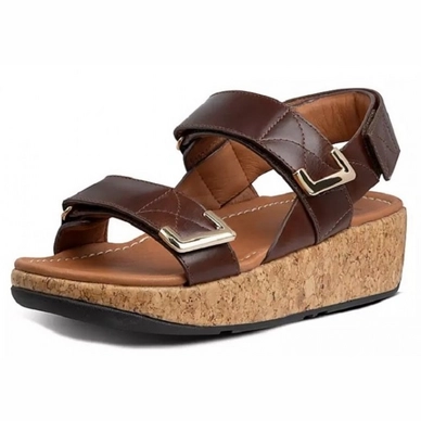 FitFlop Remi Adjustable Back-Strap Sandals Chocolate Brown Damen
