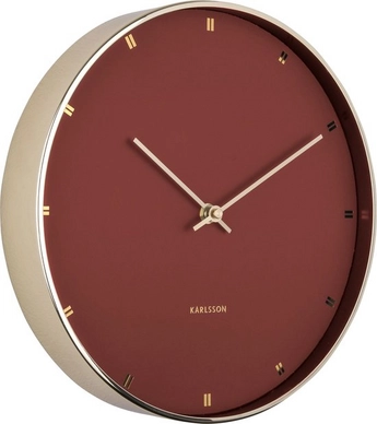 Clock Karlsson Petite Metal Clay Brown With Gold