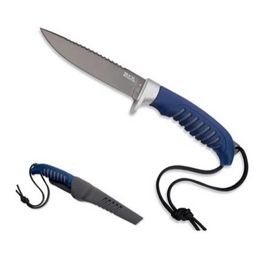 Survival Knife Buck 221 Silver Creek Bait + Plastic Holster