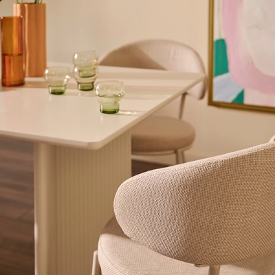 by fonQ Dot Eetkamerstoel - Beige | fonQ.nl