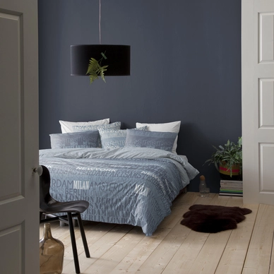 Bettwäsche Damai Cinderella City Blau Perkal