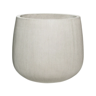 Bloempot Pottery Pots Ridged Pax L Light grey Vertically Ridged 55 x 48,5 cm