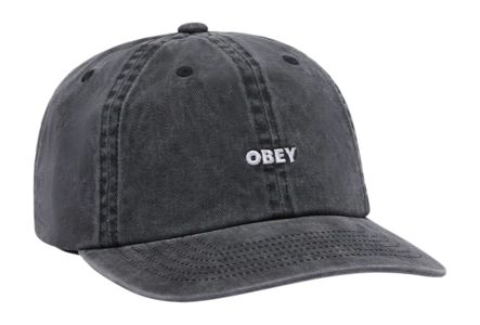 Strapback Cap Obey Men Pigment Bold 6 Panel Pigment Black FW25 '25