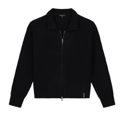 Cardigan Olaf Hussein Knitted Zip Damen Black