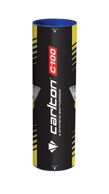 Badminton Shuttle Carlton C100 White Blue (Doos 24 x 3)