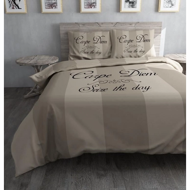 Dekbedovertrek Dreamhouse Carpe Diem Beige Katoen