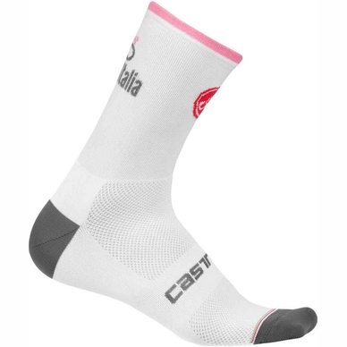 Fietssok Castelli Giro Men 12 Sock Bianco Rosa Giro