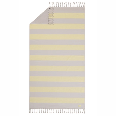 Bath Towel Cawö Code Block Stripes Lemon
