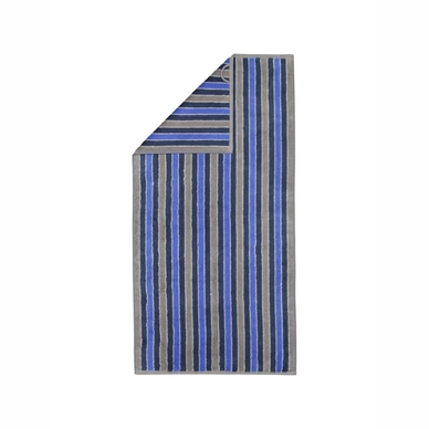 Serviette de Douche Cawö Two-Tone Edition Stripes Night Blue