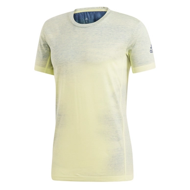 Tennisshirt Adidas Melbourne Printed Tee Semi Frozen Yellow/Noble Indigo Herren
