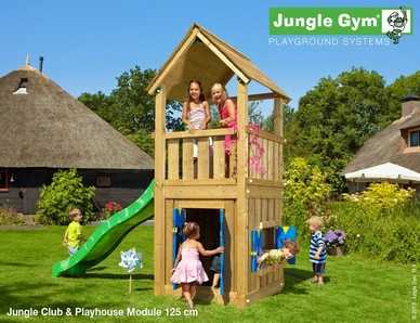 Speelset Jungle Gym Jungle Club + Playhouse 125 Groen