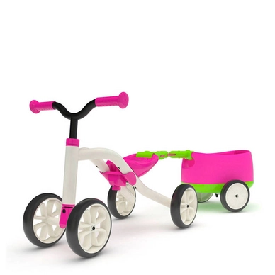 Loopfiets Chillafish Quadie 4 Wheel Bike + Trailie Pink