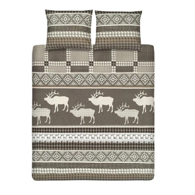 Dekbedovertrek Cinderella Visby Taupe Flanel