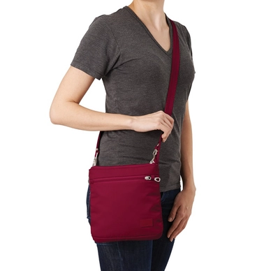 Schoudertas Pacsafe Citysafe CS50 Cranberry